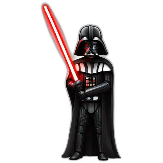 Dark vador holding a red light saber emoji