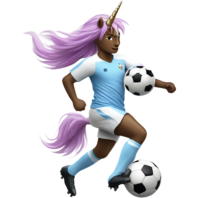 Soccer unicorn emoji