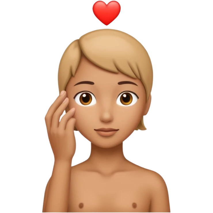 hand heart on head emoji