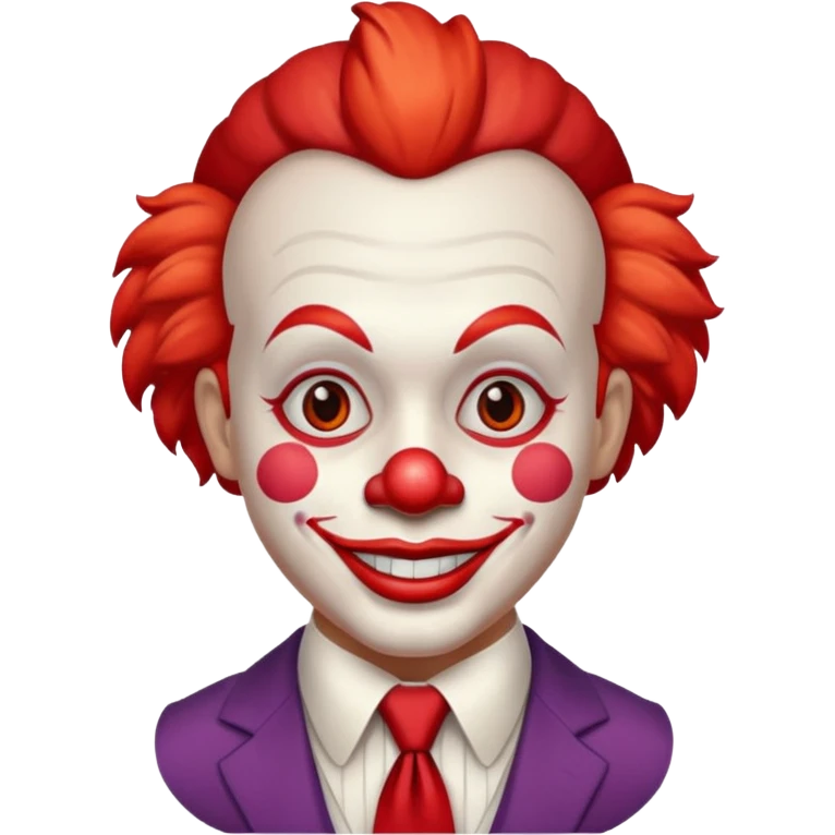 clown with tie emoji