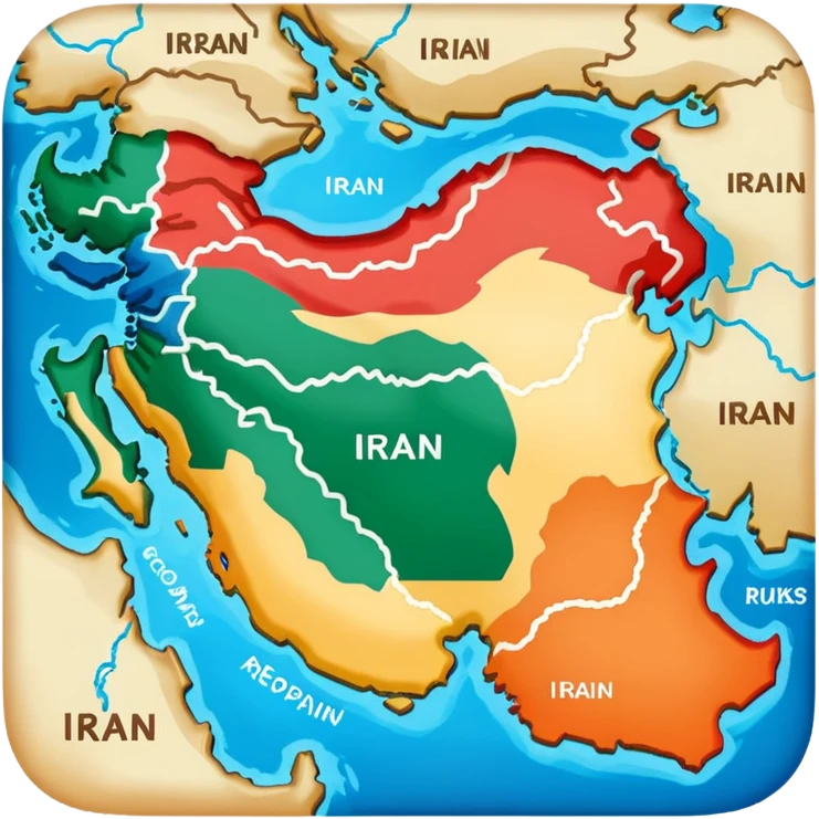 نقشه ایران  emoji