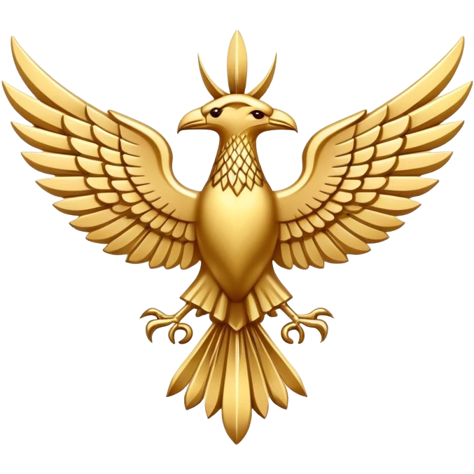 Modern stylized Faravahar Persian symbol emoji