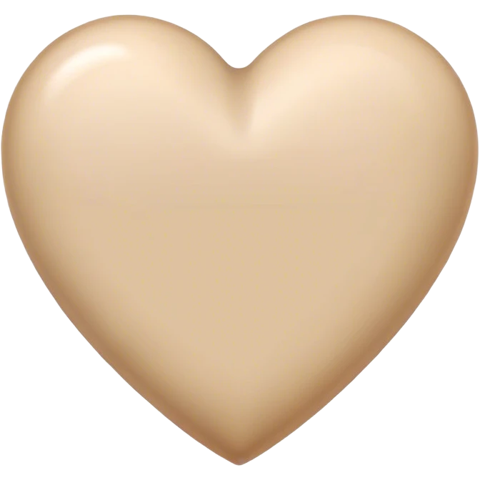 Beige heart emoji
