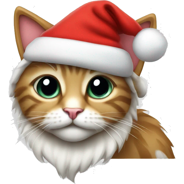 Christmas kitty with Santa hat  emoji