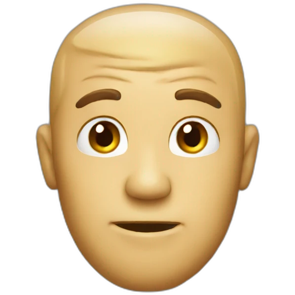Funny head emoji