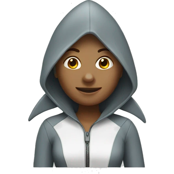 Woman,white, shark costume  emoji