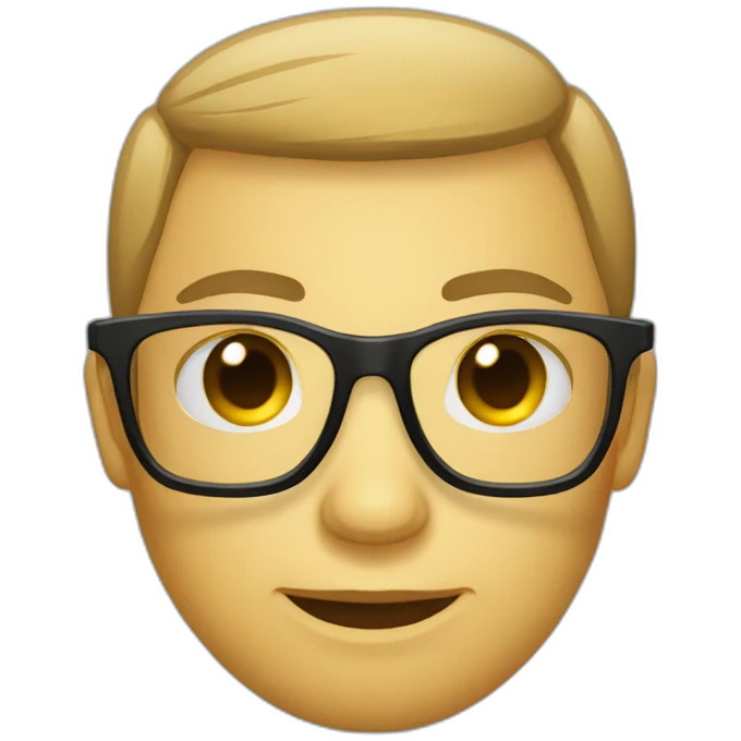 Yeux avec lunettes emoji