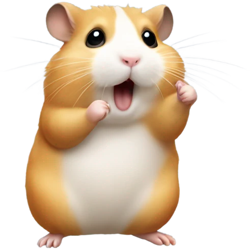 Hamster with middle finger  emoji