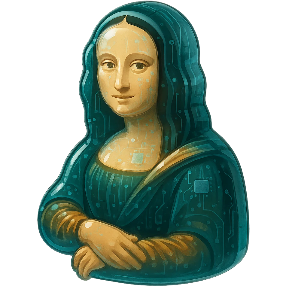 Mona Lisa electrocuted from all sides emoji