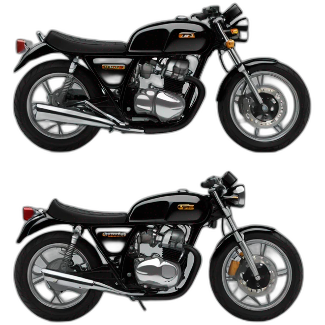 honda cb250n black body cafe racer emoji
