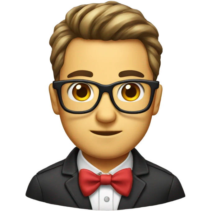 Nerd wearing bow emoji