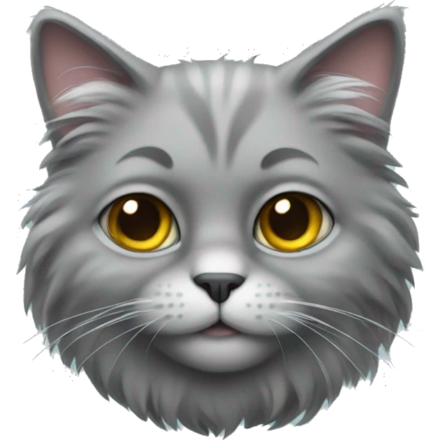 grey fluffy cat emoji
