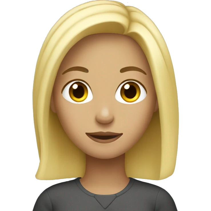 Blonde girl clean emoji