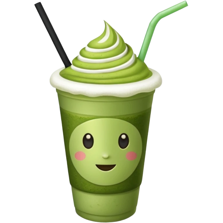 Te macha con espuma y una pajita emoji