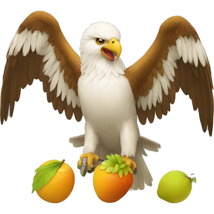 un aigle qui attrape un fruit   emoji