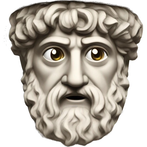 Greek philosophers stone head on greek column emoji