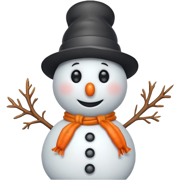 Surprised snowman: emoji