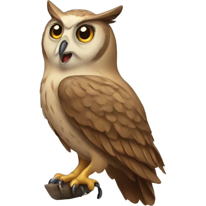 owl with telegram emoji
