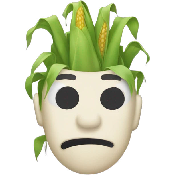 Very sad corn rows emoji