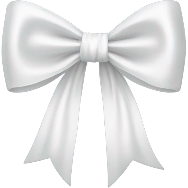 white satin bow emoji