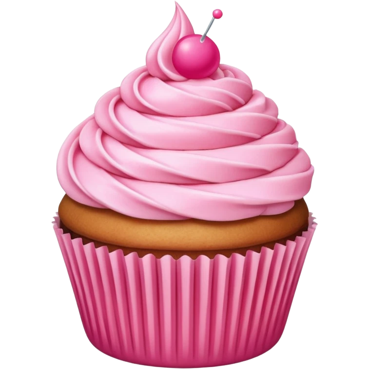 Cupcake with pink icing emoji