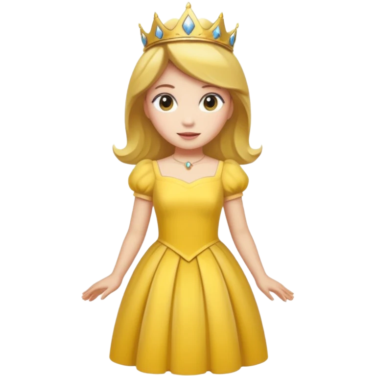 Princess daisy yelllow dress standing emoji