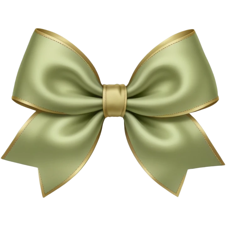 Silk pale olive bow emoji