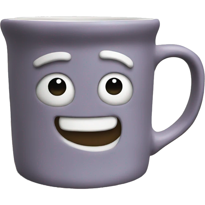 ceramic painted mug
 emoji