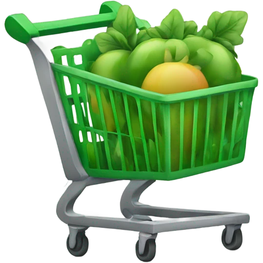Green shopping emoji