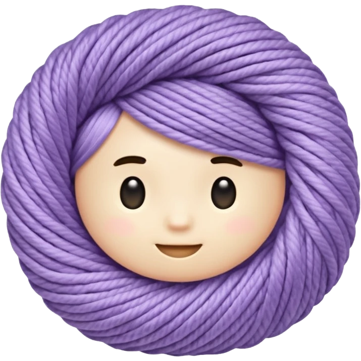 Pastel light lavender purple yarn  emoji