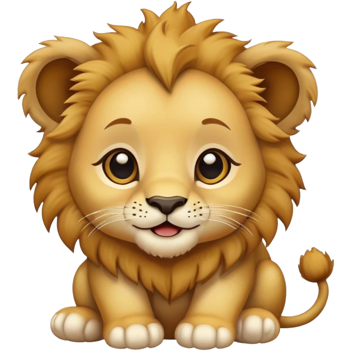 cute baby lion cub emoji