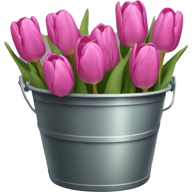 a bucket of tulips  emoji