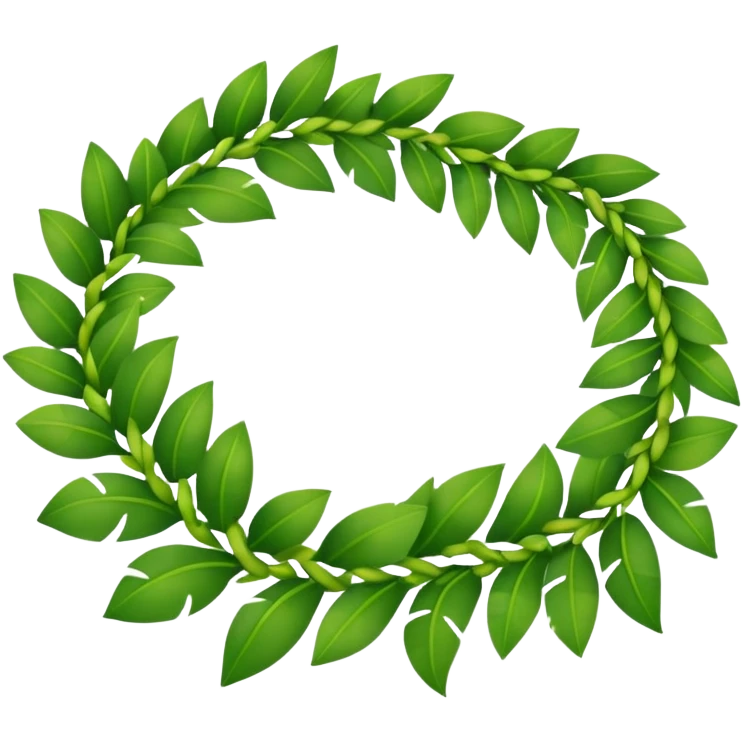 Ti leaf lei emoji