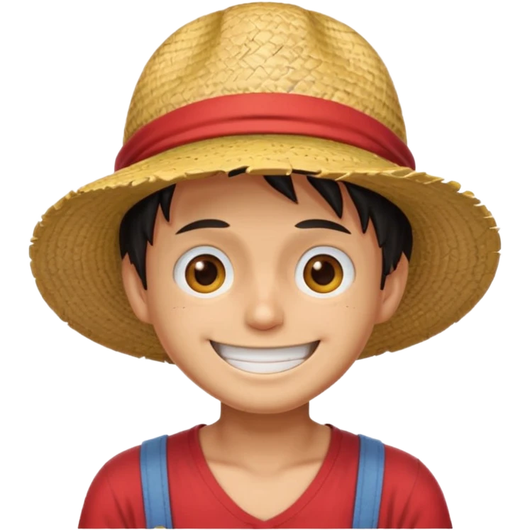 Create Luffy from one piece strow hat emoji emoji