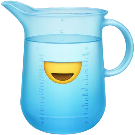 measuring cup filled with half water emoji