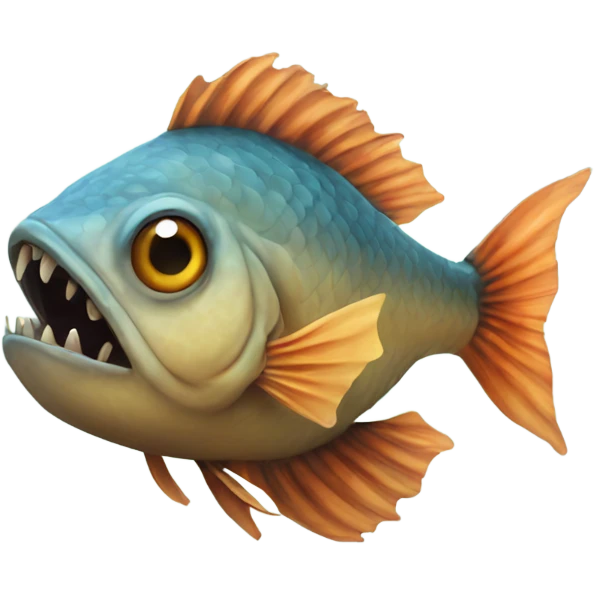 Horribly mutated fish emoji