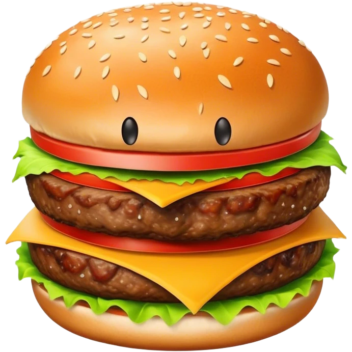 Burger with a smile emoji