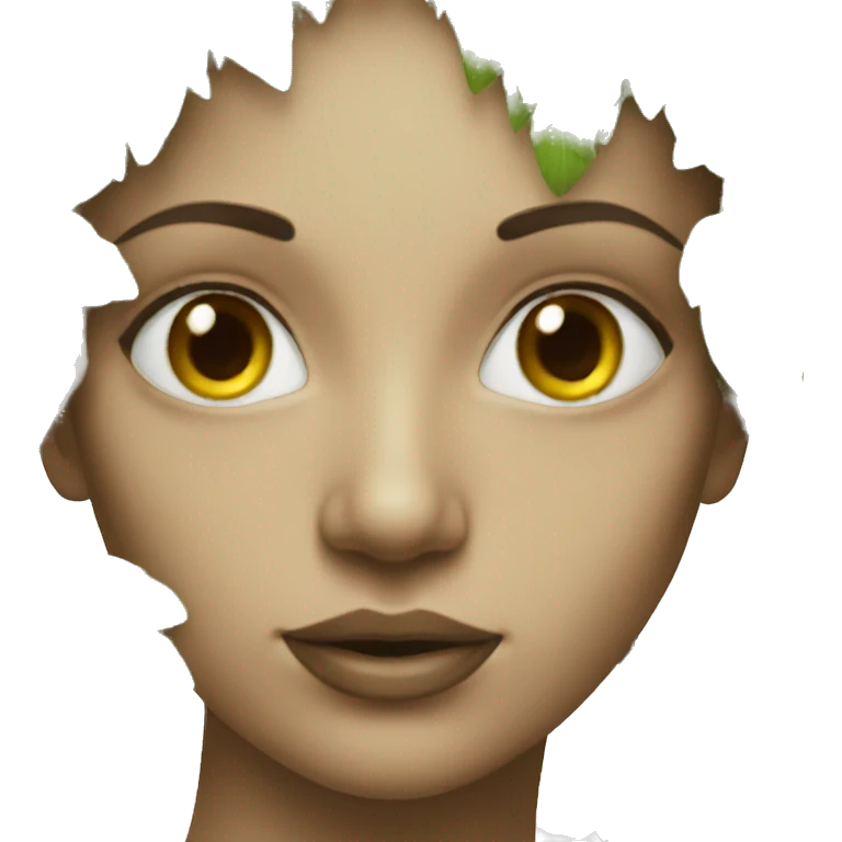 driade tree woman face emoji