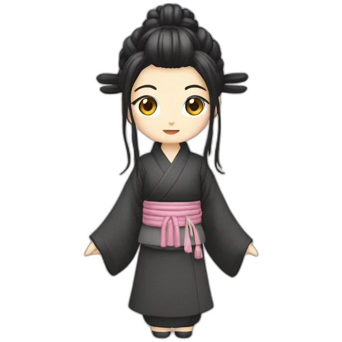 鬼滅の刃　甘露寺蜜璃：女性、三つ編みヘア、ピンク髪 emoji