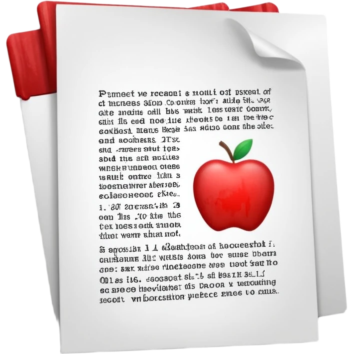 thumbnail picture mac os, pdf document physical written paper, red wax mark elegant emoji