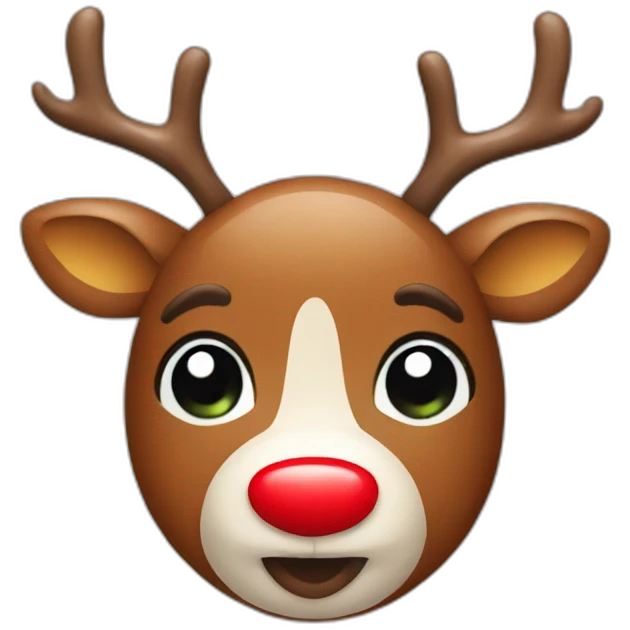 rudolph with red nose face emoji