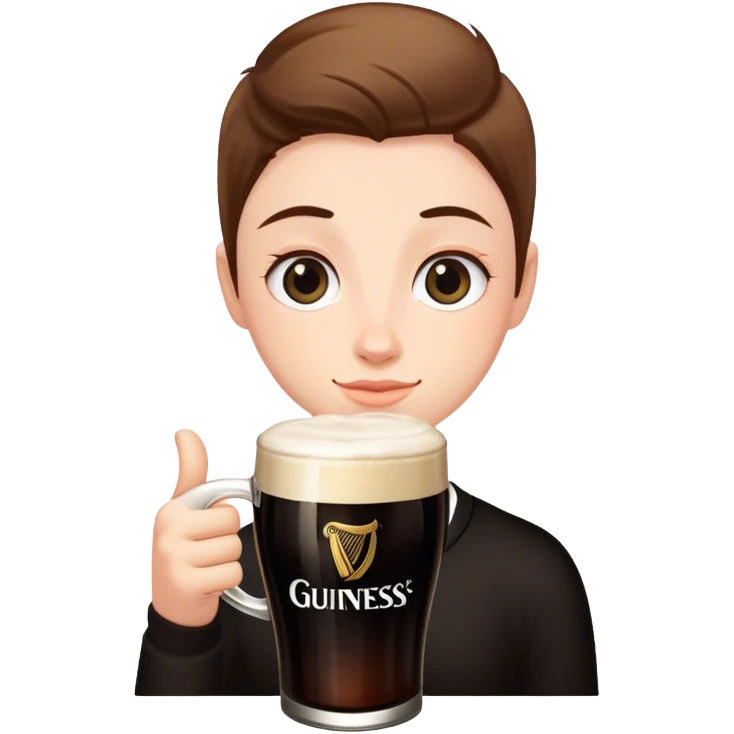 Me with a Guinness emoji