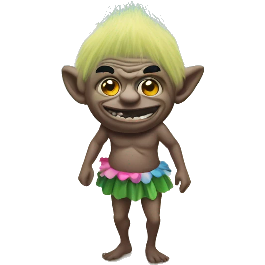 Ugly troll in a tutu on a beach in miami emoji