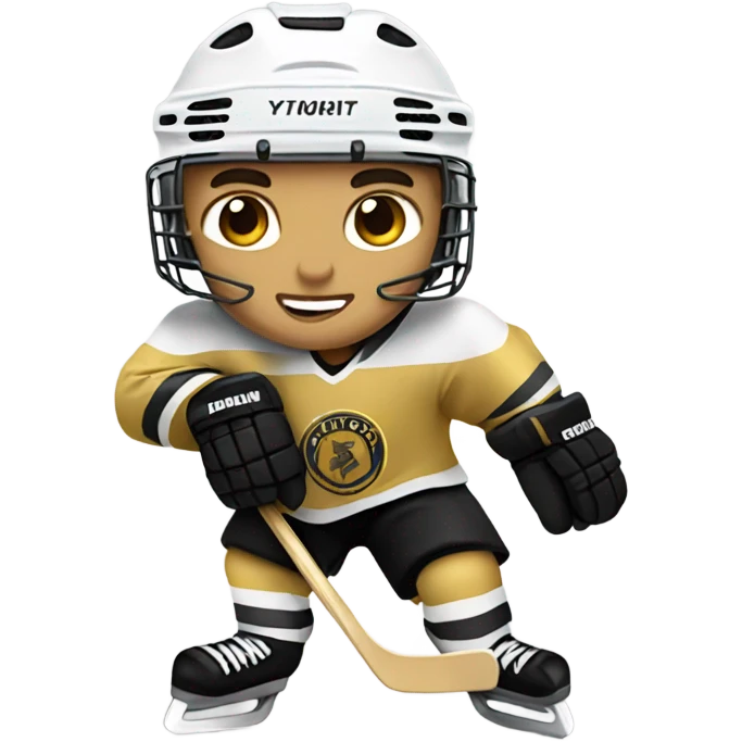 Gold hockey player emoji