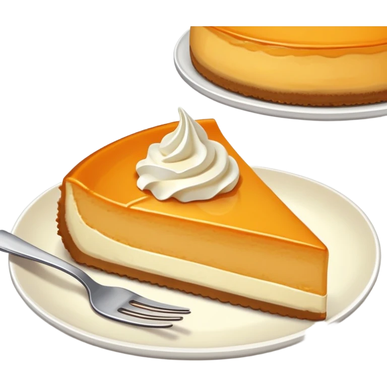 Pumpkin cheesecake slice  emoji