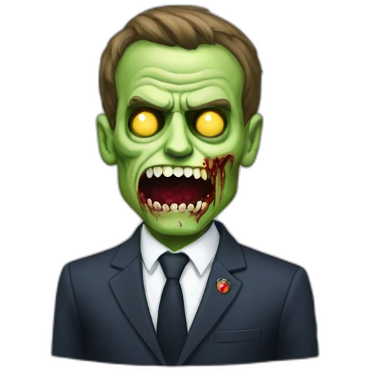 zombie macron pockets the dollars emoji