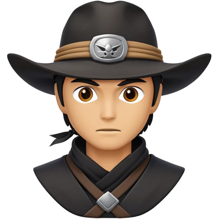 Ninja con sombrero vaquero  emoji
