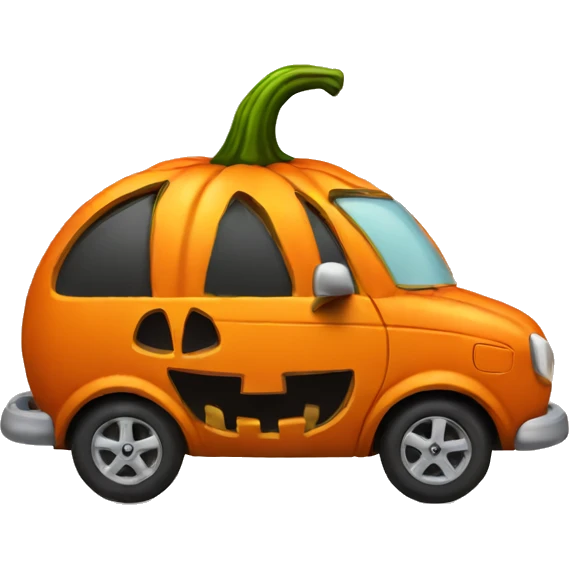Pumpkin in the car emoji