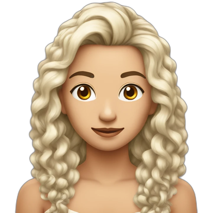 criar uma loirinha de cabelo comprido , magrinha usando fone de ouvido emoji
