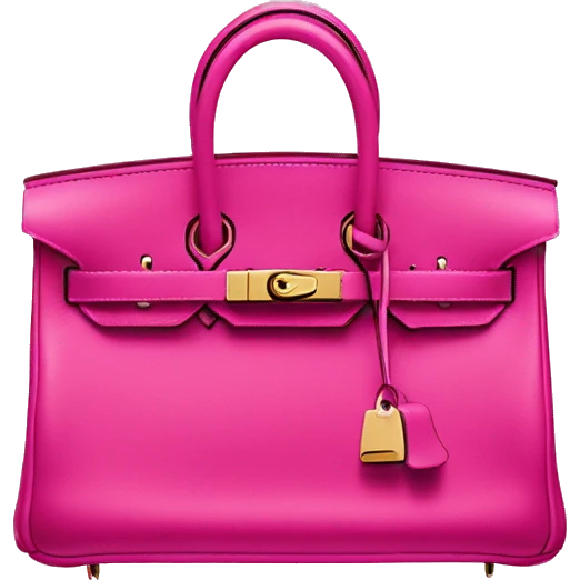 Hot pink hermes birkin bag emoji